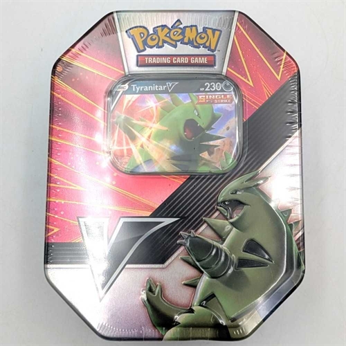 Pokemon TCG - Pokemon V Strikers - Tyranitar V Single Strike - Pokemon Tin (A-Grade) (ENG) (BMO*)